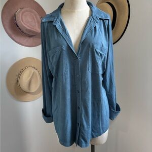 Chico's Teal Button-Down Shirt